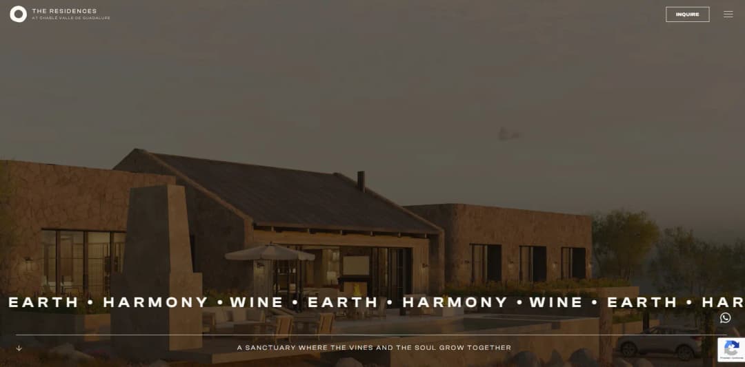 Pagina web The Residence at Valle de Guadalupe